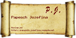 Papesch Jozefina névjegykártya
